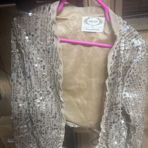 Kids Joyfolie MiaJoy girls sz 6 sparkly jacket sequins glitter glam dress up